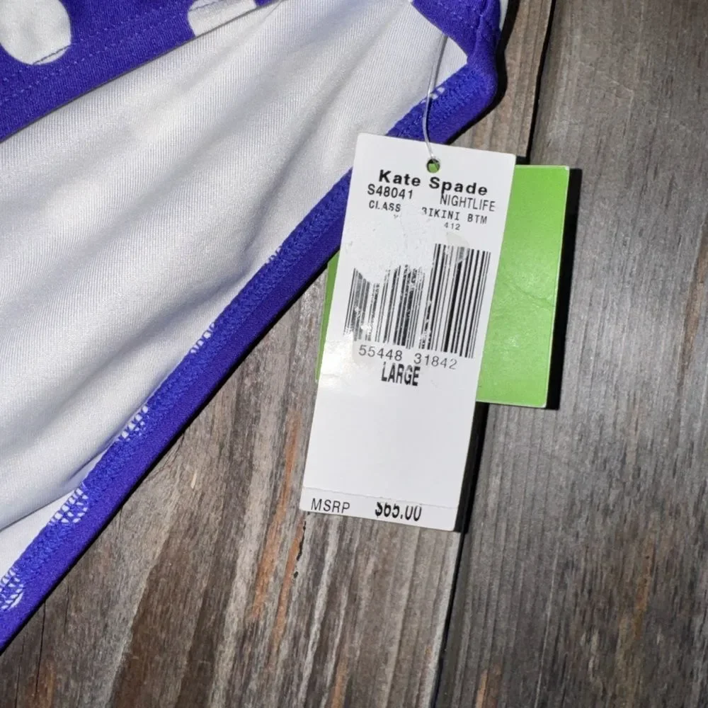 Kate Spade New York Polka Dot Hipster Bikini Bottom Size Large
